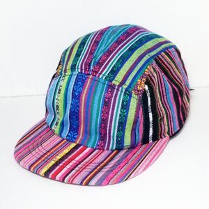 80s 90s Spirit Halloween Costume Hat Cap Boho Aztec Stripe Colorful Ken Cosplay